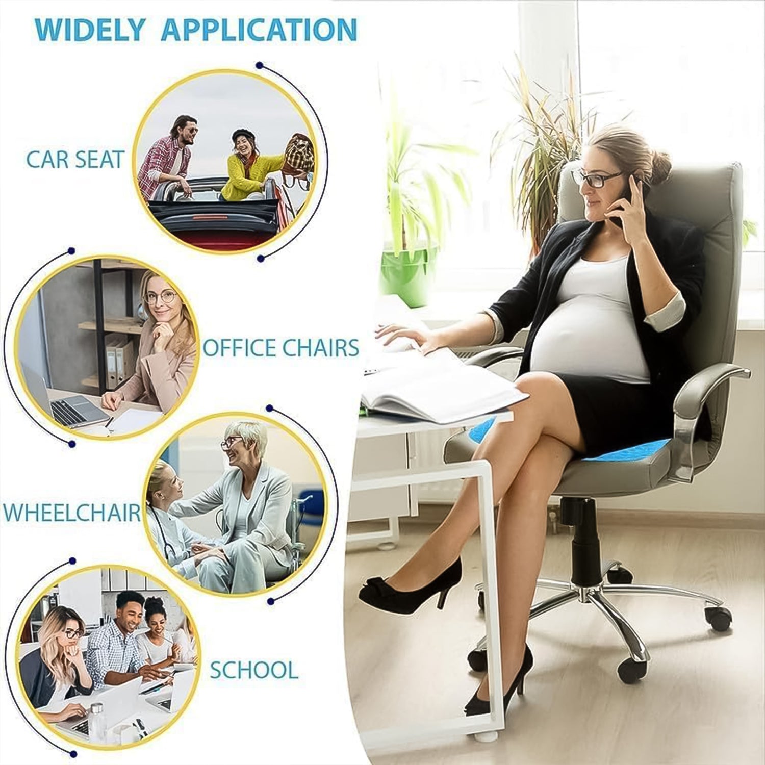 Cushion Seat Flex Pillow, Gel Orthopedic Seat Cushion Pad (Egg Sitter) Cushion Seat Flex Pillow, Gel Orthopedic Seat Cushion Pad (Egg Sitter)